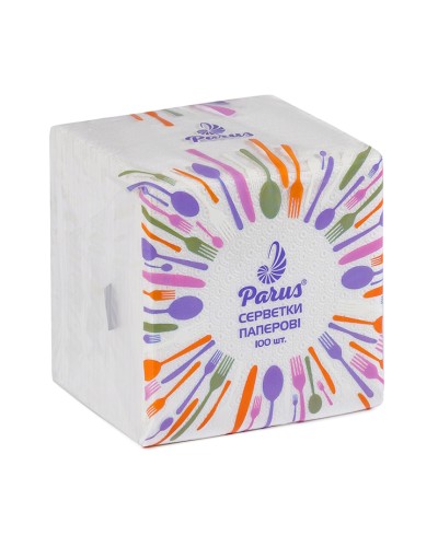Серветки столові 24х24 см 100 шт в упаковці, ТМ Parus