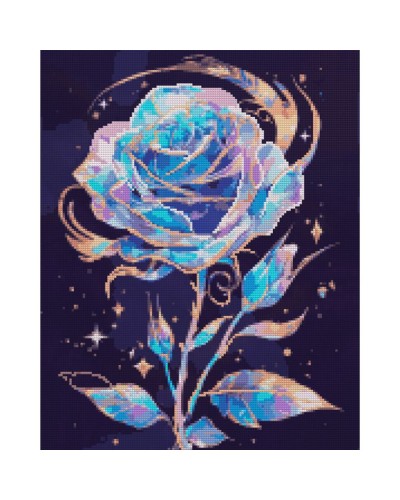Алмазна мозаїка «Блискуча троянда» 40х50 см, ТМ SANTI