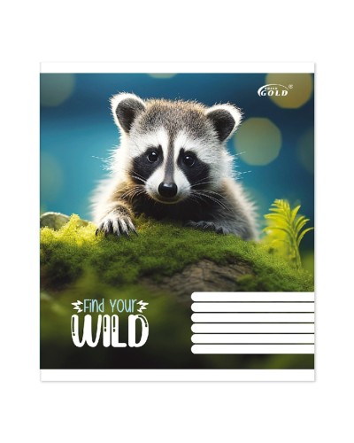 Зошит на 18 аркушів у клітинку «Гарні звірята», №3510 ТМ Gold Brisk