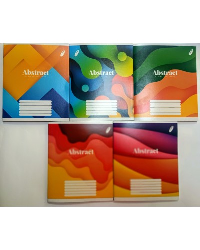 Зошит на 96 аркушів у клітинку «Абстракція», №1013, Пір'їнка