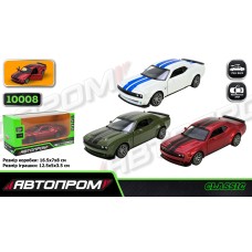 Машина «Dodge Challenger» 13 см 1:32 металева з дверима що відкриваються, в асортименті, у коробці 16,5х7х8 см, Автопром