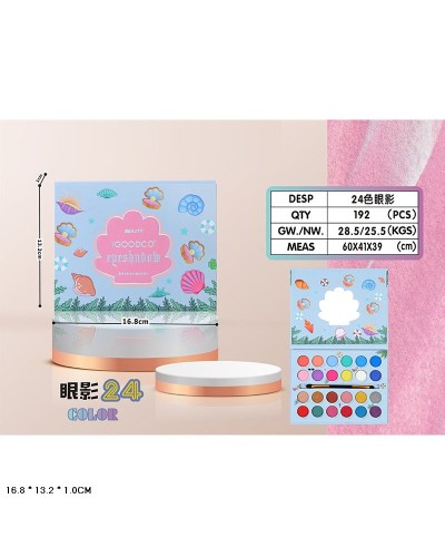 Дитяча косметика: палітра тіней та аплікатор, у коробці 16х13 см