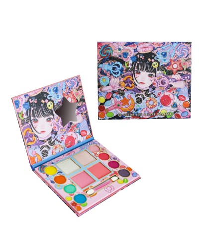 Дитяча косметика: палітра тіней для повік та аплікатор, у коробці 16х13х1 см