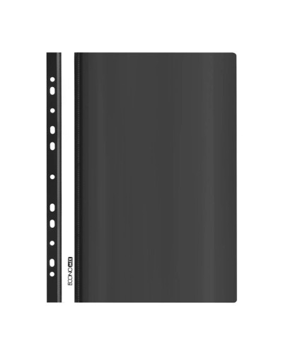 Папка-швидкозшивач А5 з прозорим верхом з перфорацією, чорна, ТМ Economix