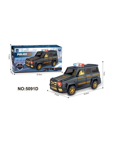 Машина «Поліція» 22,5 см зі світлом та звуком, на батарейіці, у коробці 22,8х11,2х10 см