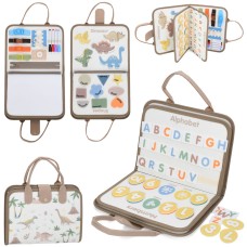 Бізісумка «LB-1» 22х28 см: портфель, бізіборд, бізікнига з навчальною грою, знімними сторінками, блискавками, фігурками на липучках, у пакеті 26х5х31 см