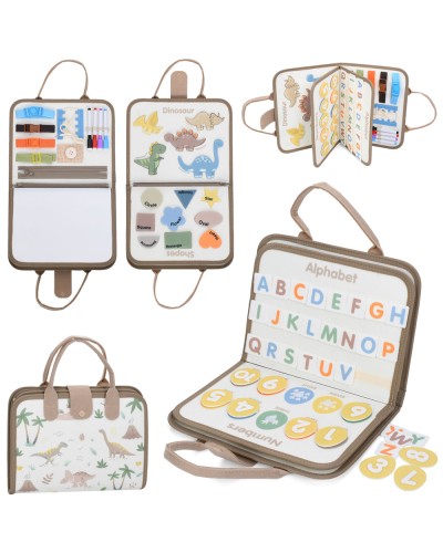 Бізісумка «LB-1» 22х28 см: портфель, бізіборд, бізікнига з навчальною грою, знімними сторінками, блискавками, фігурками на липучках, у пакеті 26х5х31 см