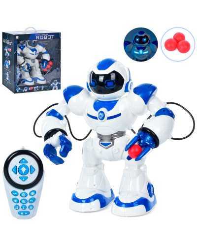 Робот 39 см р/к музичний зі звуком та світлом, прорамується, ходить, танцює, стріляє, на батарейці, у коробці 48х45х19 см.