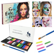 Аквагрим на 26 яскравих кольорів з пензликом, у коробці 19х1х11 см