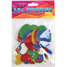 Набір для творчості з фоамірану «Серця» 48 шт з EVA з глітером, ТМ Мандарин