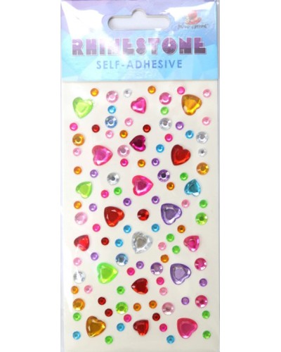 Стрази самоклейкі «Серце», у пакеті 13х7,5 см, ТМ Мандарин