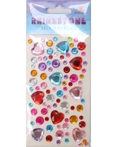 Стрази самоклейкі «Серце», у пакеті 13х7,5 см, ТМ Мандарин