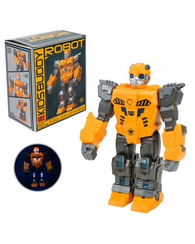 Робот 21 см зі світлом, звуком та рухомими деталями, на батарейці, у коробці 15,5х8,2х13 см