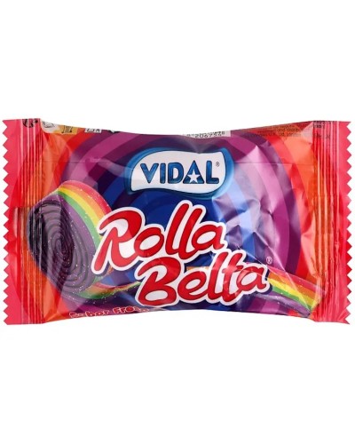 Цукерка «Rainbow Rolla Belta» желейна 19 г, ТМ Vidal