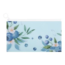 Папка-конверт на блискавці «ARABESKI» DL з матового напівпрозорого пластику, морська хвиля, ТМ Buromax