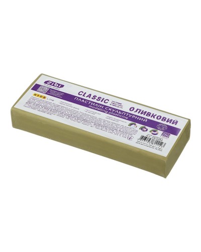 Пластилін «CLASSIC» скульптурний оливковий 250 г, KIDS Line