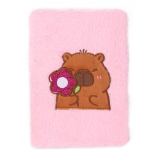 Блокнот «CAPYBARA 2» А5 на 80 аркушів у клітинку з хутряною обкладинкою, KIDS Line