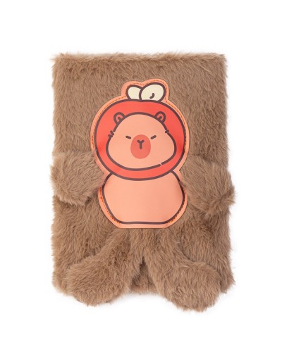 Блокнот «CAPYBARA 1» А5 на 80 аркушів у клітинку з хутряною обкладинкою, KIDS Line