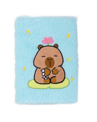 Блокнот «CAPYBARA 24» А5 на 80 аркушів у клітинку з хутряною обкладинкою, KIDS Line