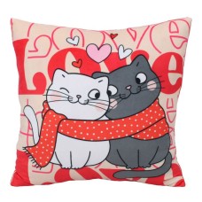 М`яка іграшка-подушка «2 коти» 35х35 см, ПП Копиця