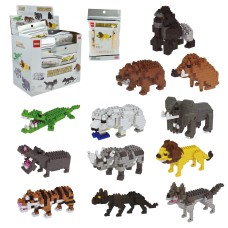 Конструктор «Дикі тварини», в асортименті, у пакеті 10х17 см, 12 шт у дисплей-боксі 20х12х17 см
