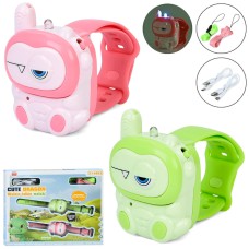 Набір з 2 рацій-браслетів «Динозавр» 7 см з USB, на батарейці, у коробці 32,5х26х5 см