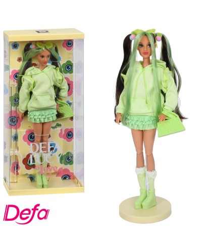 Лялька «DEFA» 29 см шарнірна з сумкою та підставкою, у коробці 16х33х6,5 см