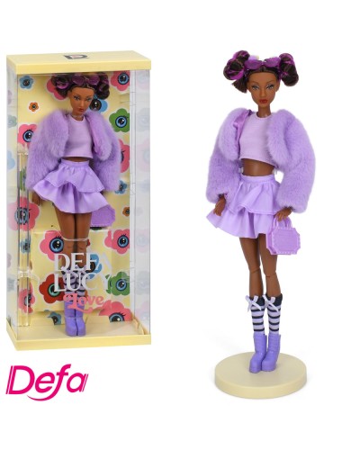 Лялька «DEFA» 29 см шарнірна з сумкою та підставкою, у коробці 16х33х6,5 см