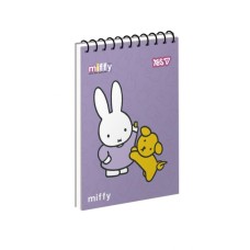 Блокнот «Miffy: Little Joy» А7 на 80 аркушів у клітинку на спіралі зверху та ламінованою обкладинкою, ТМ Yes