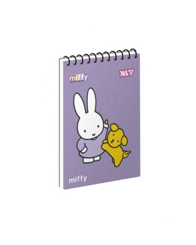 Блокнот «Miffy: Little Joy» А7 на 80 аркушів у клітинку на спіралі зверху та ламінованою обкладинкою, ТМ Yes