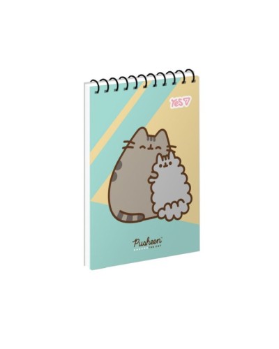 Блокнот «Pusheen: Sweet Moments» А7 на 80 аркушів у клітинку на спіралі зверху та ламінованою обкладинкою, ТМ Yes