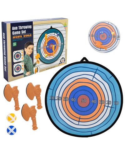 Дартс 56 см, 2 м'ячі та 3 сокири по 16 см, у коробці 26,5х4х21 см