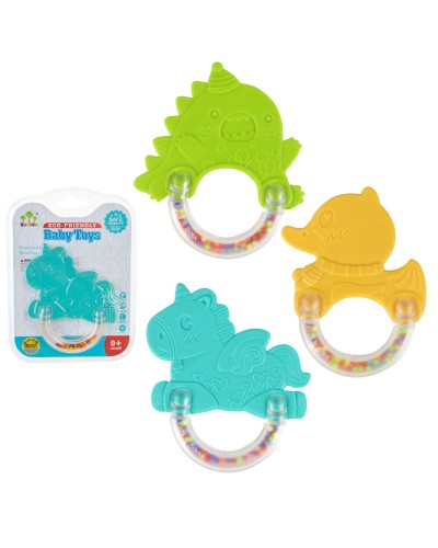 Брязкальце-прорізувач, в асортименті, на планшетці 16х15х1,5 см