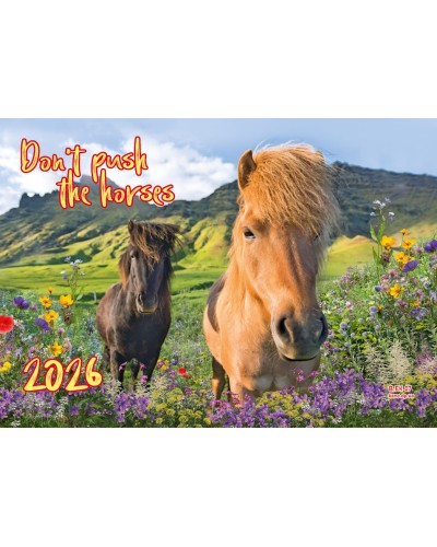 Календар квартальний «Don`t push the Horses» 22,2х15,6 см супереконом