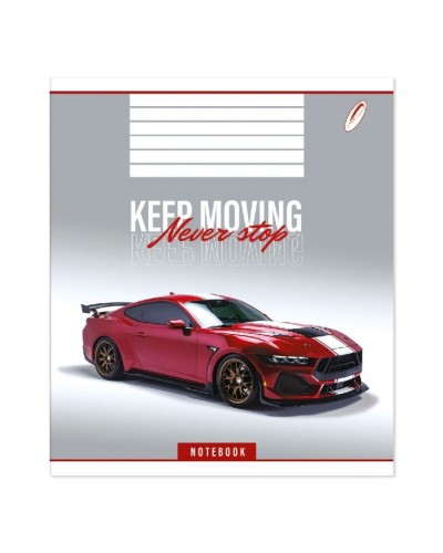 Зошит на 18 аркушів у клітинку «Не зупиняйся», № 0149, Пір'їнка