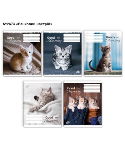Зошит на 24 аркуші у лінію «Ранковий настрій», №2673, ТМ Brisk