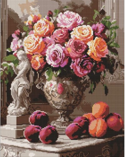 Набір з алмазною мозаїкою «Вишукані троянди» 40х50 см, ТМ Ідейка