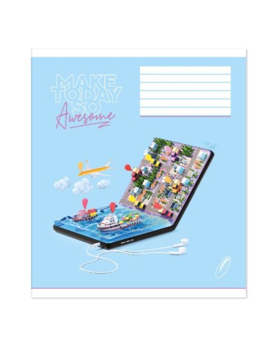 Зошит на 36 аркушів у лінію «Мікс» №0221, Пір'їнка