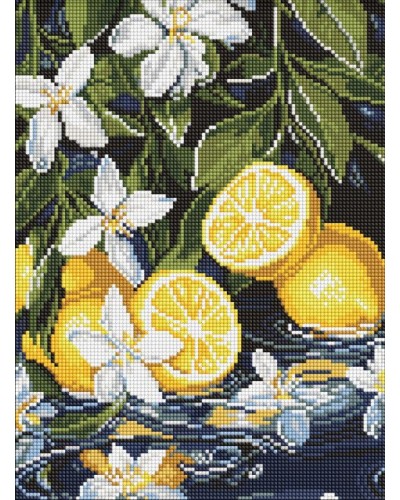 Набір з алмазною мозаїкою «Лимони в розрізі» 30х40 см, ТМ Ідейка