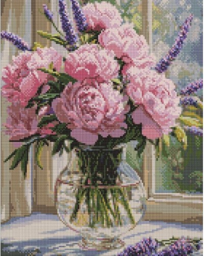 Набір з алмазною мозаїкою «Нюдова ніжність у вазі» 40х50 см, ТМ Ідейка