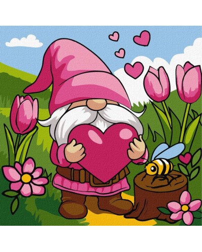 Картина за номерами «Милий гномик» 30х30 см, ТМ Ідейка