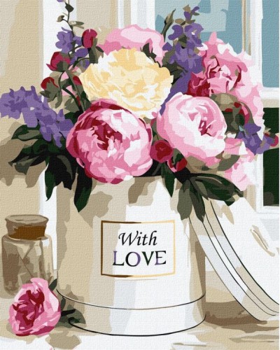 Картина за номерами «Теплі квіткові відтінки» 40х50 см, ТМ Ідейка