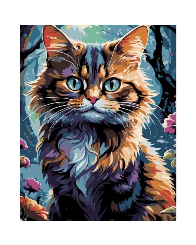 Картина за номерами «Кіт у саду» 40х50 см, ТМ Strateg