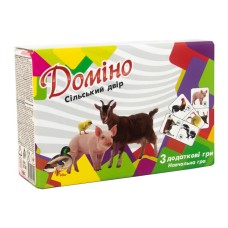 Гра настільна «Доміно. Сільський двір» на 28 карток, у коробці 17х6х12 см, ТМ Strateg