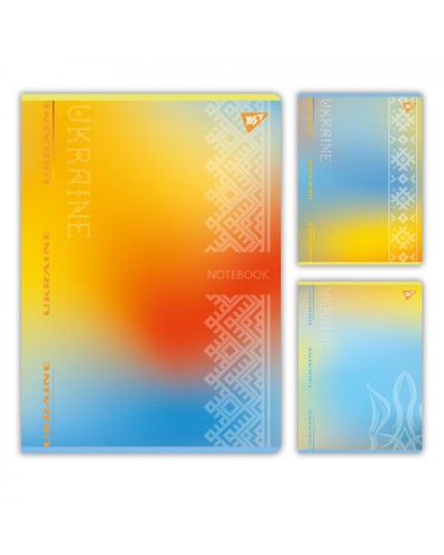 Канцелярська книга «Україна» на 96 аркушів у клітинку з ламінованою обкладинкою, в асортименті, ТМ Yes