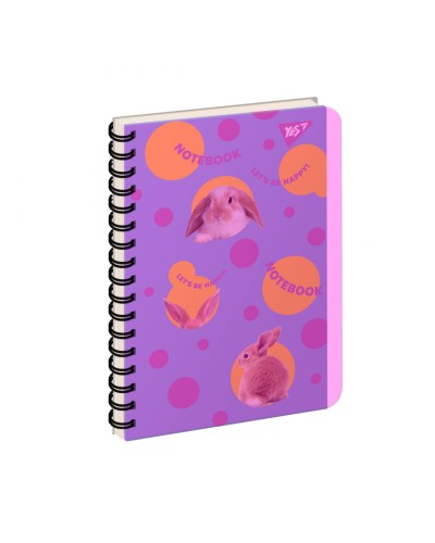 Блокнот з роздільниками «Let's be» В6 на 144 аркуші у клітинку з пластиковою обкладинкою на спіралі збоку, ТМ Yes