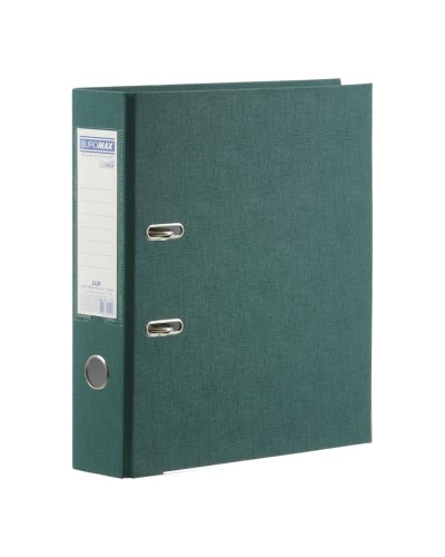 Папка-реєстратор «LUX» А4 одностороння збірна 70 мм PP, темно- зелена, JOBMAX
