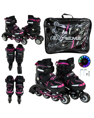 Ролики розміром 34-37 з колесами PU, світяться