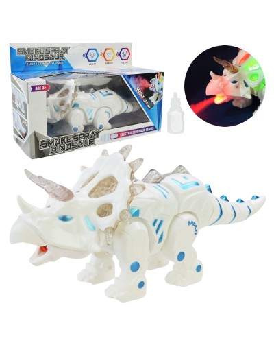 Динозавр інтерактивний зі звуком, світлом та парою, на батарейці, у коробці 29х8х20 см