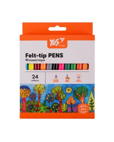 Фломастери «Orange Line» на 24 кольори, ТМ Yes